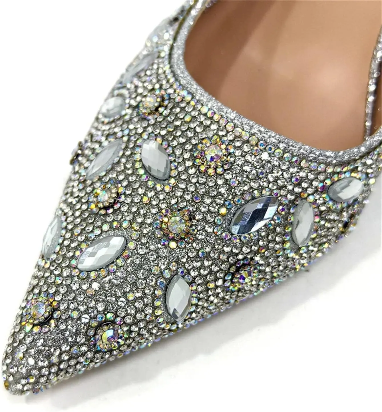Womens African Themed Sparkly Wedding Shoes and Purse Combo Crystal Embellished Heels for Formal