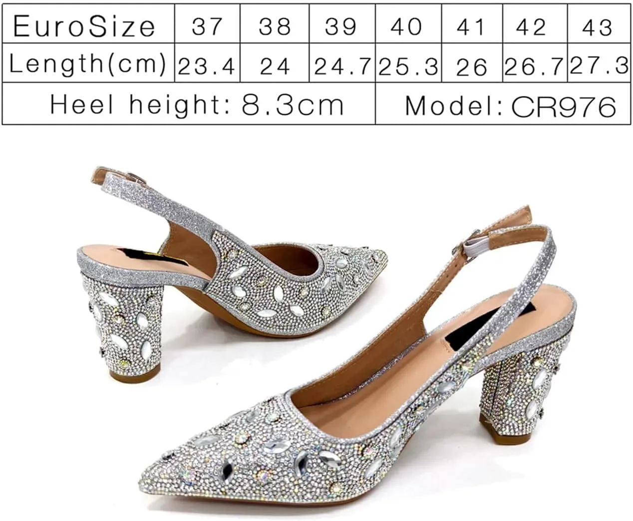 Womens African Themed Sparkly Wedding Shoes and Purse Combo Crystal Embellished Heels for Formal