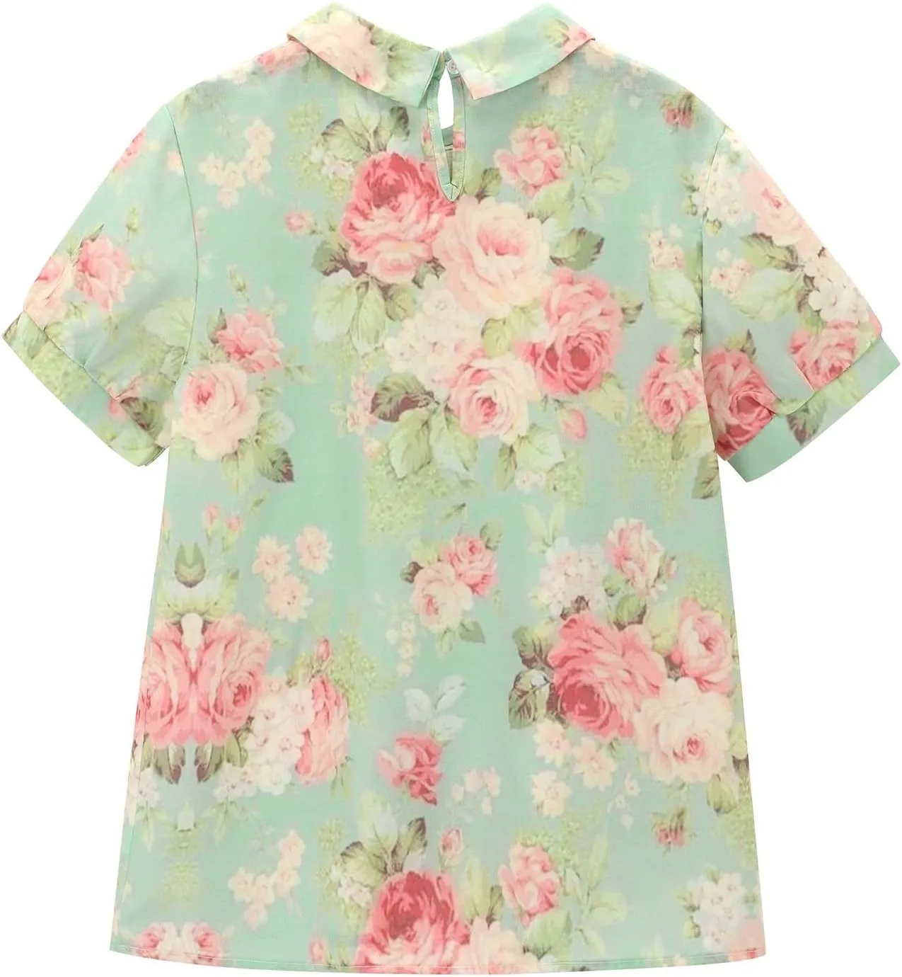 Womens Cotton Linen Short Sleeve T Shirts Casual Ruffled Trim Blouses Summer Cute Solid Tops Tunic Tee