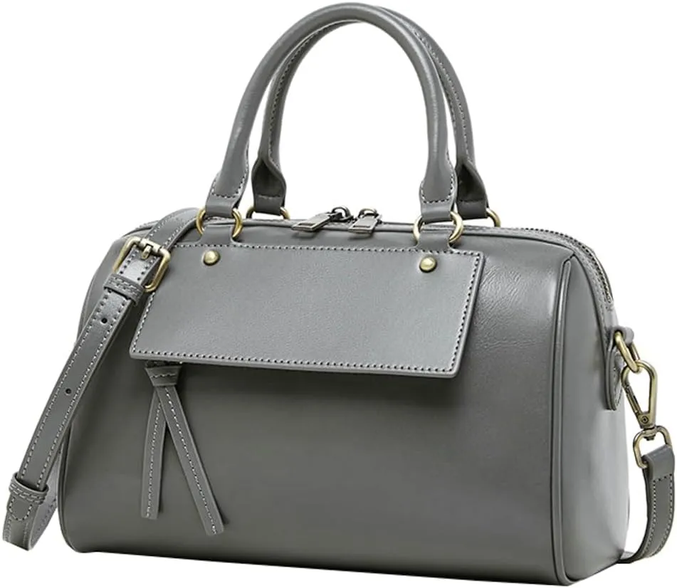 Womens Crossbody Bags Genuine Leather Trendy Shoulder Purse with Adjustable Strap Ladies Totes Handbags Satchel