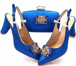 Womens Elegant Crystal Embellished Wedding Shoes and Clutch Bag Set Luxury Heels for Formal Dinners and Receptions