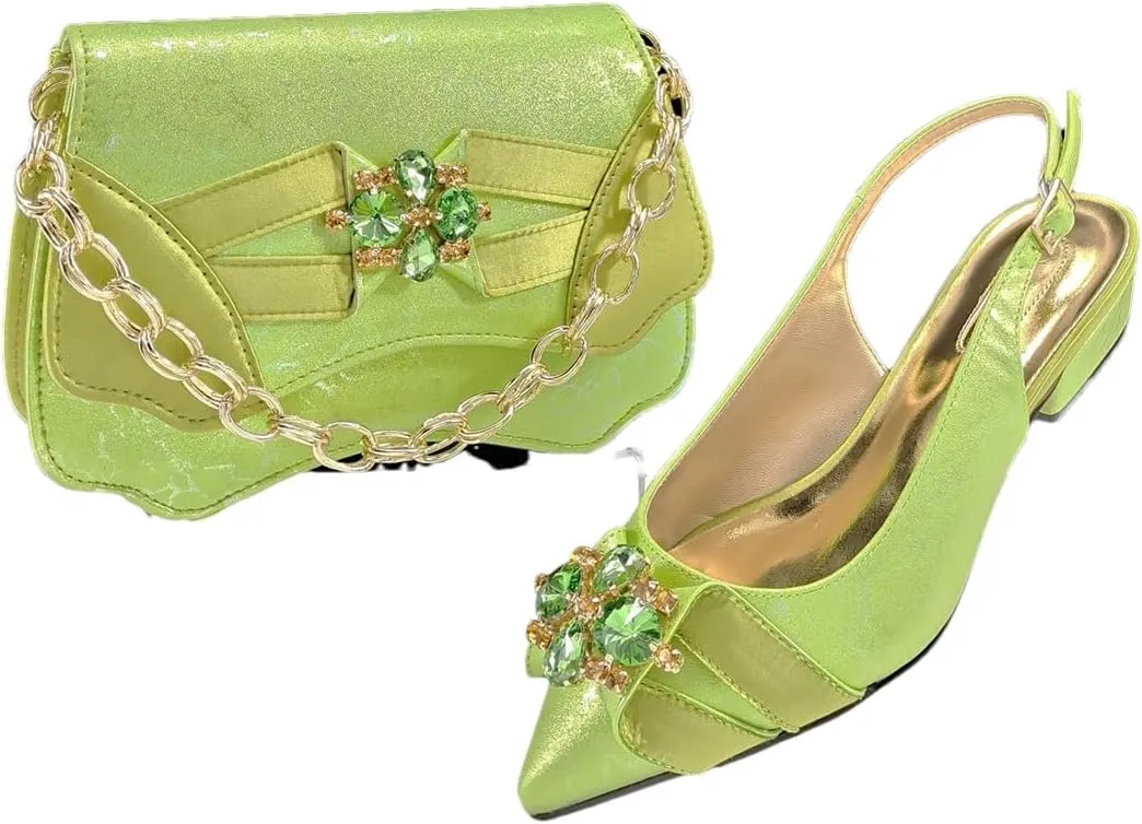 WomenS Elegant Gold Italian Pumps and Matching Bag Set with Thin Heels for Special Occasions