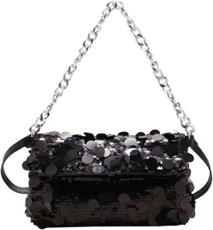 Womens Fashion Evening Clutch Purse Y2k Sparkly Glitter Sequin Shoulder Crossbody Bag Totes Satchel Wedding Party