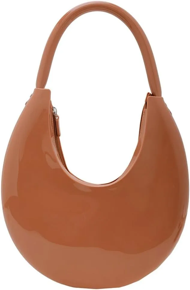 Womens Fashion Jelly Handbags Y2k rescent Shoulder Bag Small Totes Purse Armpit Satchel Summer Cute Clutch
