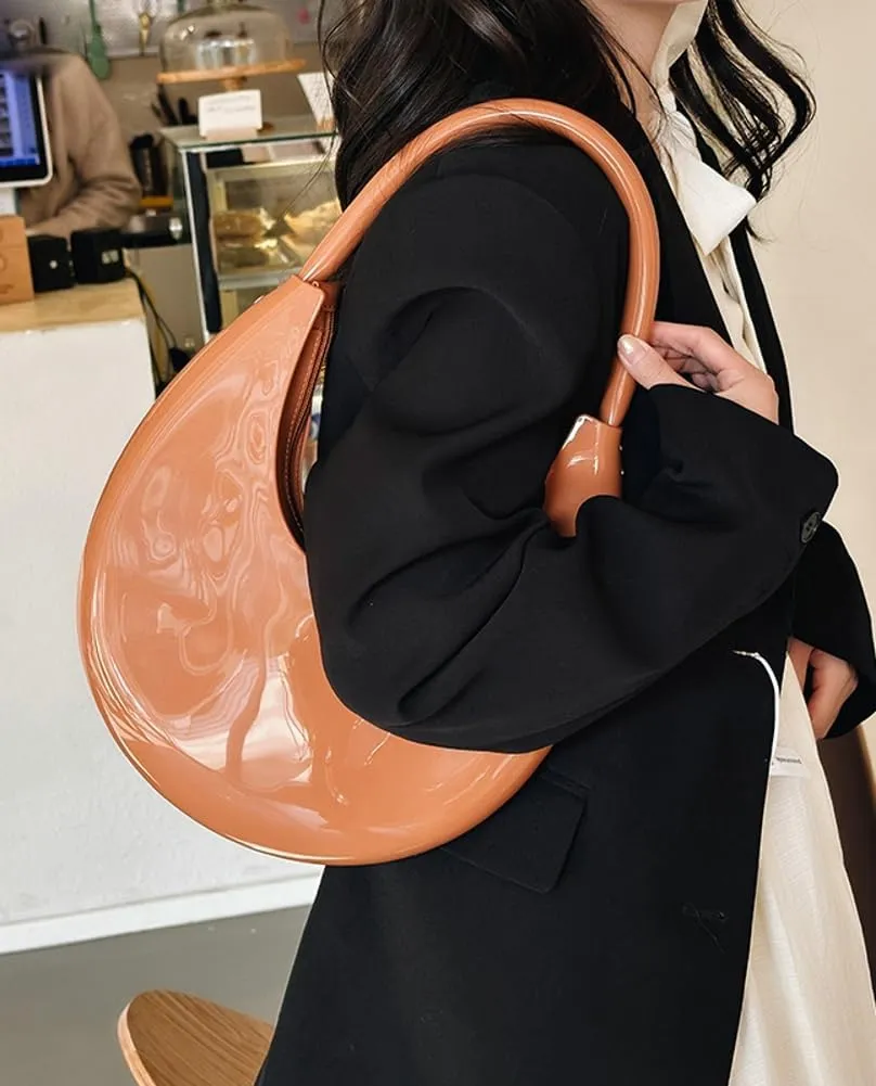Womens Fashion Jelly Handbags Y2k rescent Shoulder Bag Small Totes Purse Armpit Satchel Summer Cute Clutch