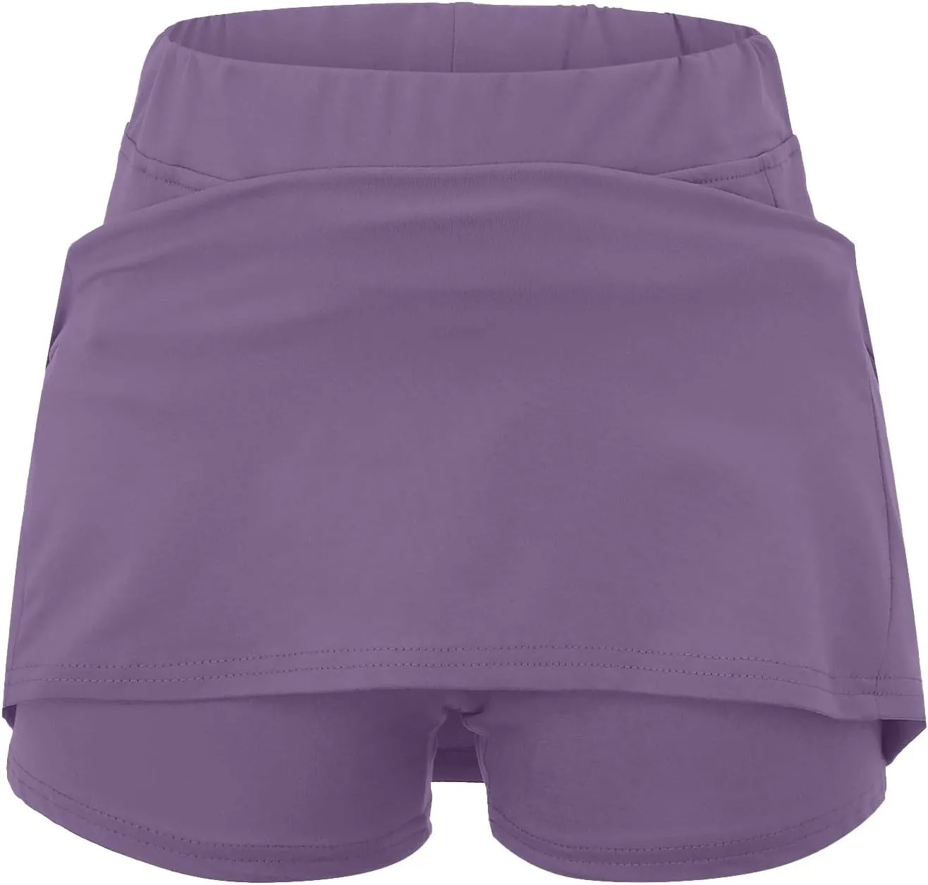 Womens Golf Pleated Tennis Skirts Solid Color Style Soft Culottes Skinny Mid Waisted Athletic Sport Short Skirts
