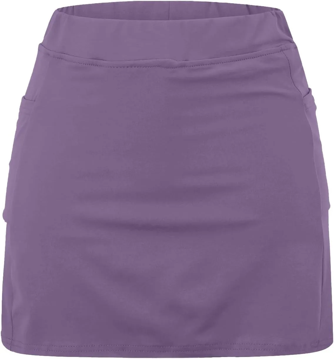 Womens Golf Pleated Tennis Skirts Solid Color Style Soft Culottes Skinny Mid Waisted Athletic Sport Short Skirts