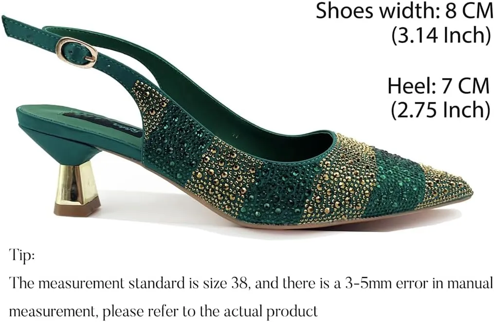 WomenS Italian Design Rhinestone Heels and Handbag Set with Strange Style Heel for Elegant Party Wear