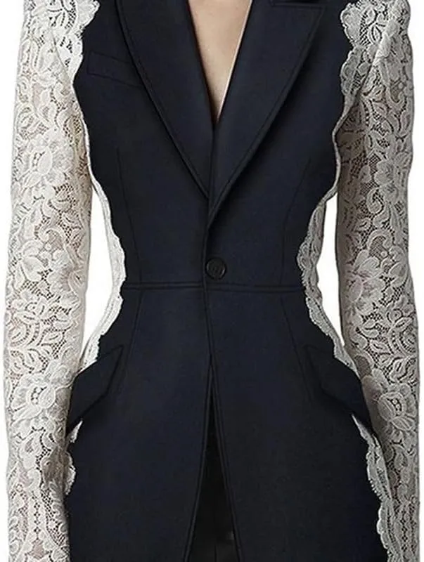 Womens lace Patchwork Blazer