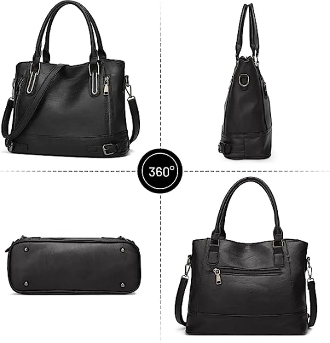 Womens Leather Shoulder Handbags Crossbody Bags Hobo Totes Top-Handle Bag Satchel and Purse for Ladies