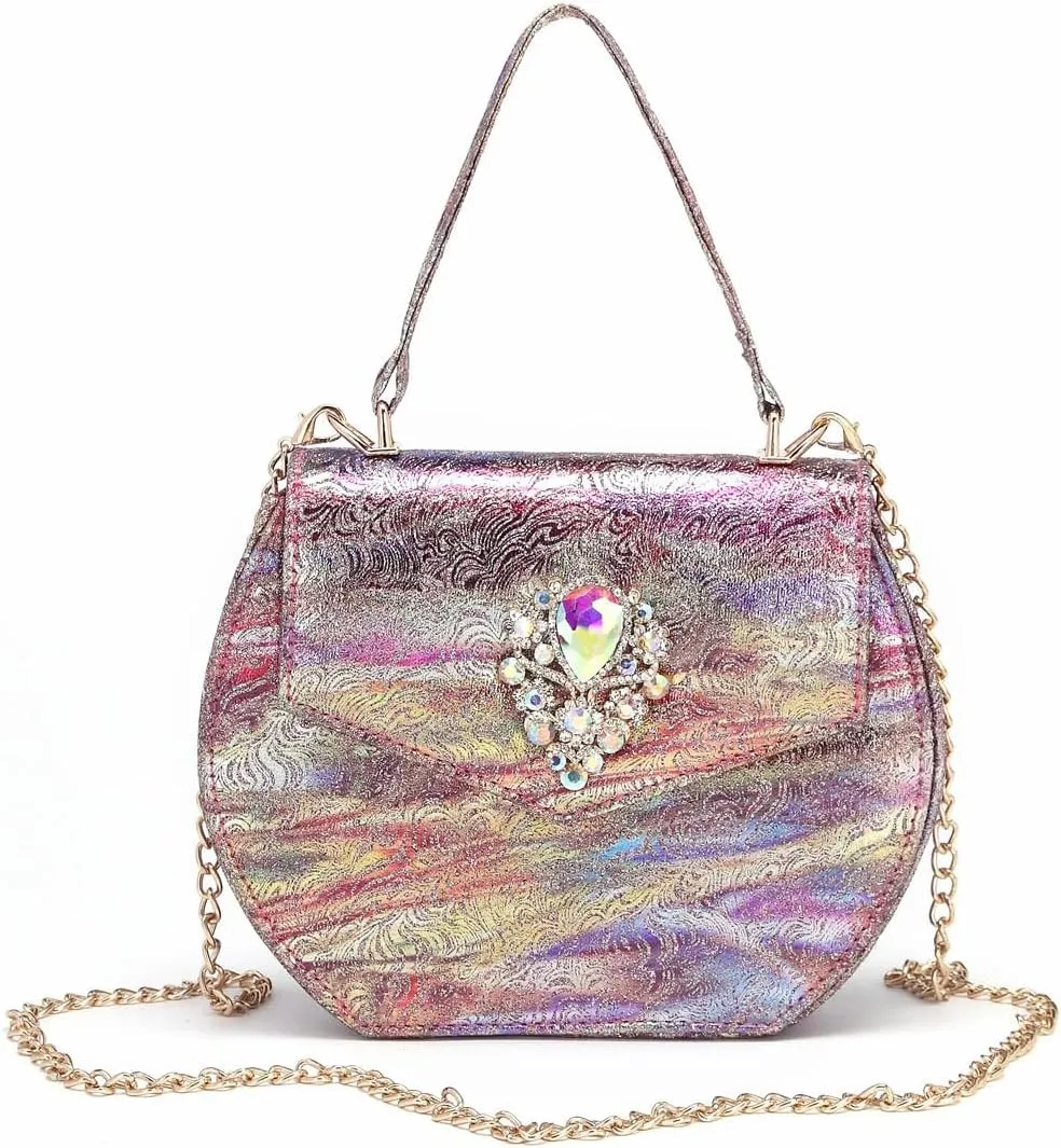 Womens Luxury Italian Style Evening Shoes and Shoulder Bag Combo Sparkly Crystal Embellished Heels for Formal Wear
