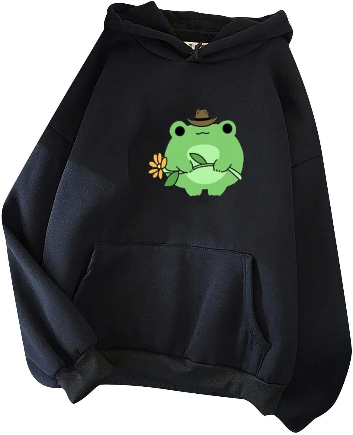 Women's Oversized Hoodies Cute Frog Print Sweatshirts 2024 Fall Casual Trendy Long Sleeve Loose Fit Pullover Y2k Outfits