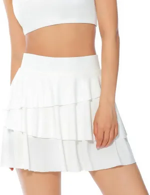 Womens Pleated Tennis Mini Skirt Golf Athletic Skorts Layered Stretch Lightweight Trendy Flowy Quick Dry Skirts