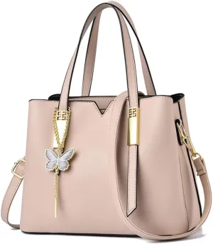 Womens Red Leather Satchel Bag - Stylish Top Handle Purse & Crossbody Handbag for Casual Use