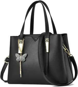 Womens Red Leather Satchel Bag - Stylish Top Handle Purse & Crossbody Handbag for Casual Use
