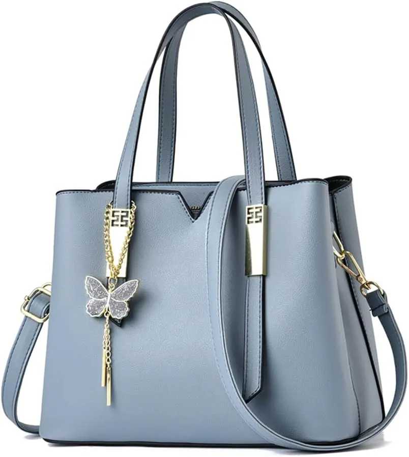 Womens Red Leather Satchel Bag - Stylish Top Handle Purse & Crossbody Handbag for Casual Use