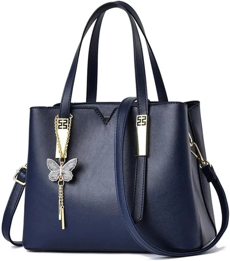 Womens Red Leather Satchel Bag - Stylish Top Handle Purse & Crossbody Handbag for Casual Use