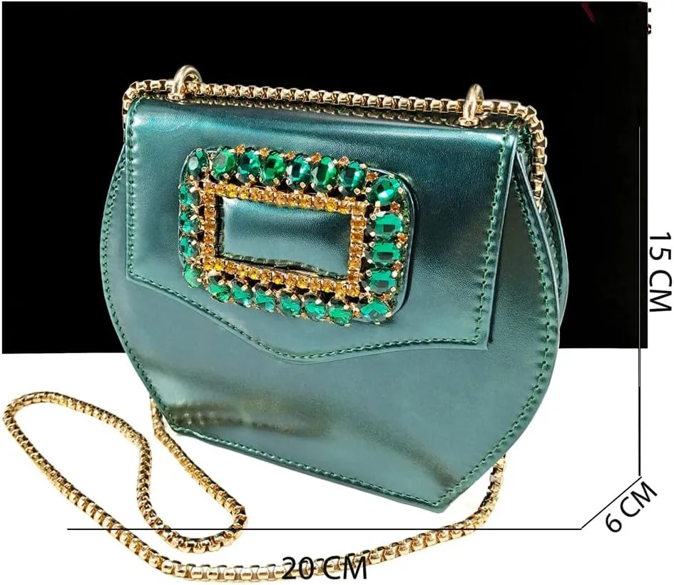 WomenS Rhinestone-Encrusted High Heels and Matching Bag Set with Crystal Decorations for Elegant Parties