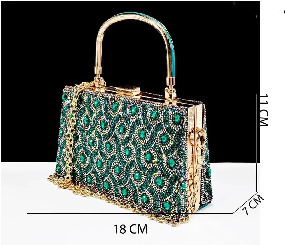 WomenS Rhinestone Open Toe High Heels and Matching Bag Set with Strange Heel Design for Party