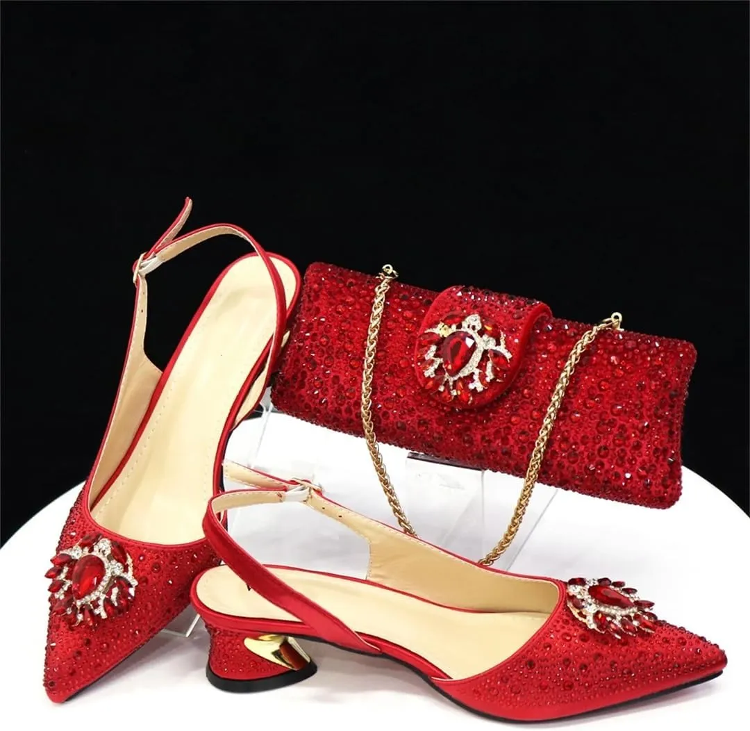 WomenS Silver Stone Pumps and Bag Set with Medium Heels and Crystal Embellishments for Parties