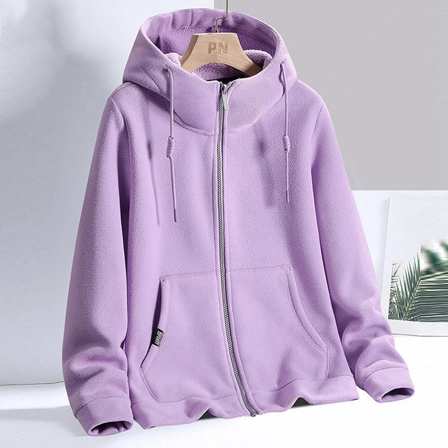 Women's Solid Color Polar Fleece Hoodie Sweatshirt Women Autumn Winter Jacket Breathable Casual Warm Womens