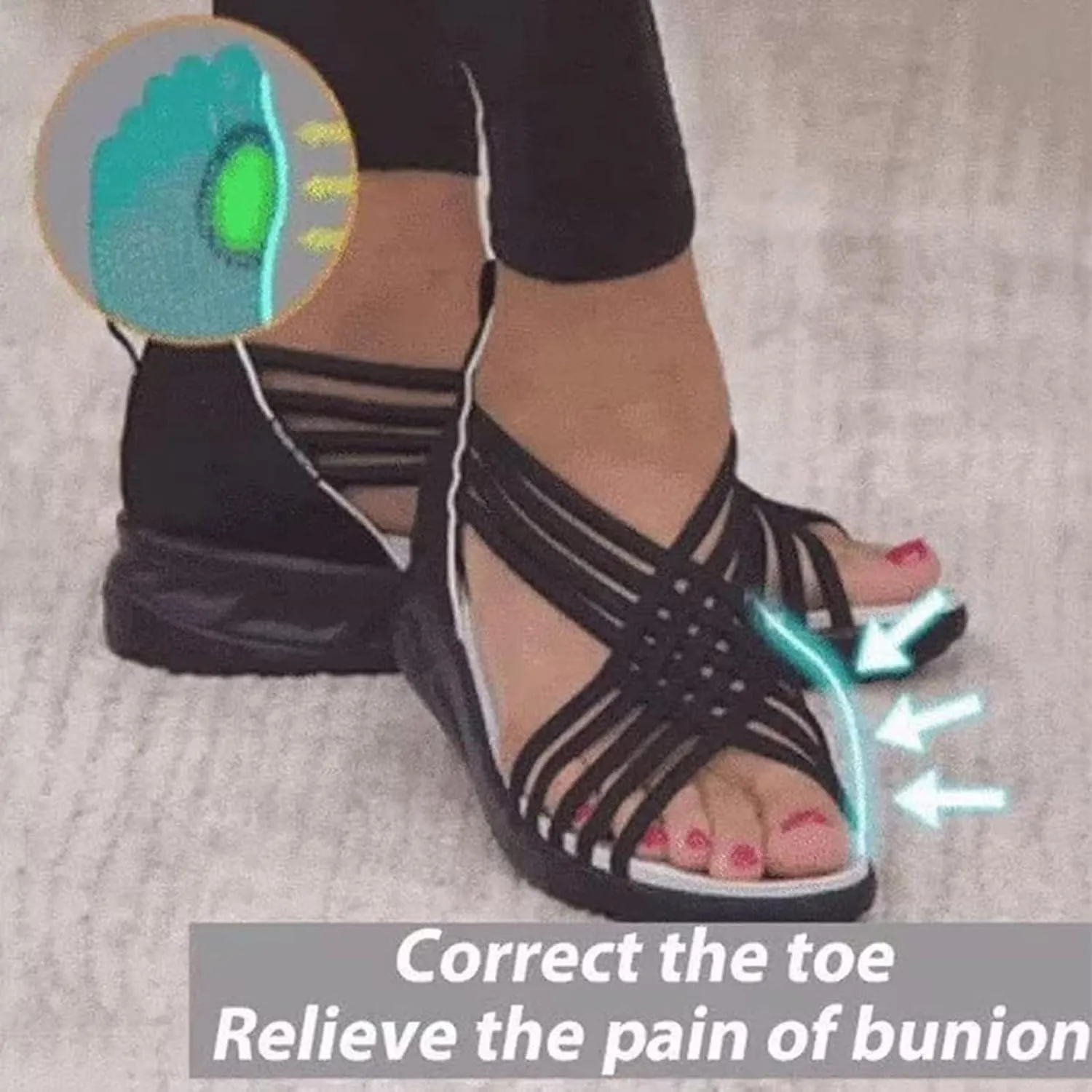 Women's Strappy Sandals Open Toe Gladiator Strap Low Wedge Sandals for Women Casual Summer Thong Cross Fisherman Shoe