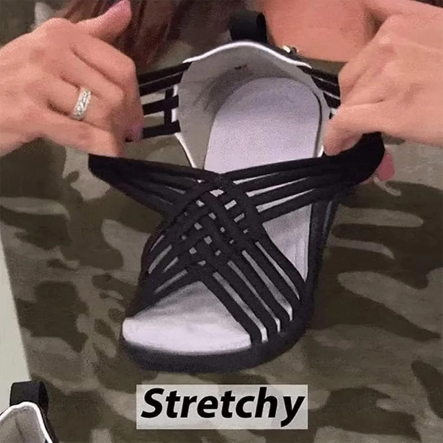 Women's Strappy Sandals Open Toe Gladiator Strap Low Wedge Sandals for Women Casual Summer Thong Cross Fisherman Shoe
