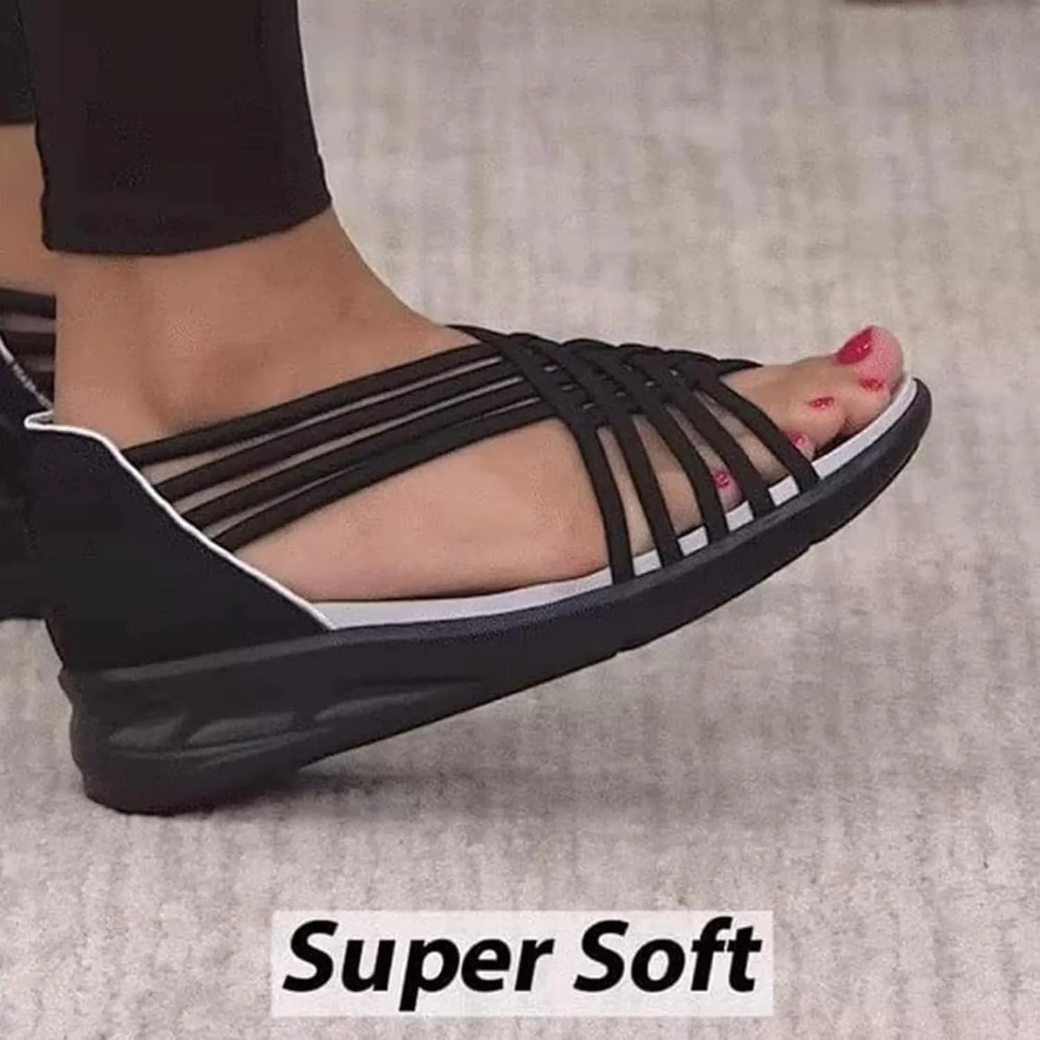 Women's Strappy Sandals Open Toe Gladiator Strap Low Wedge Sandals for Women Casual Summer Thong Cross Fisherman Shoe