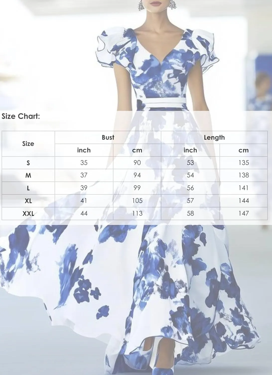 Women's Summer Dresses Deep V Neck Floral Print Ruffle Sleeveless High Waist Flowy Hem Maxi Dress Wedding Guest Dress