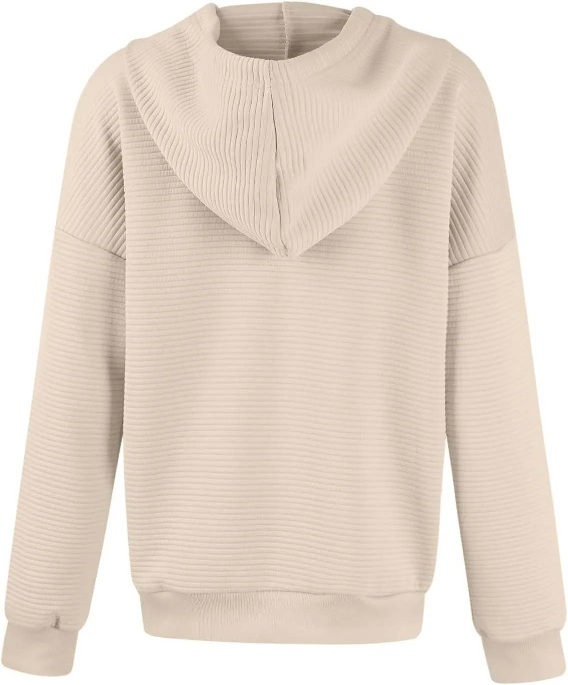 Womens Zip Up Hoodie Oversized Sweatshirt Waffle Knit Clothes Fall Fashion Long Sleeve Jacket With Pockets