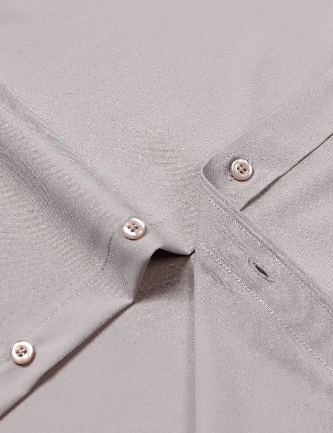 ZEROYAA Men's Regular Fit Dress Shirt Solid Wrinkle-Free Long Sleeve Casual Business Button Up Shirts with Pocket