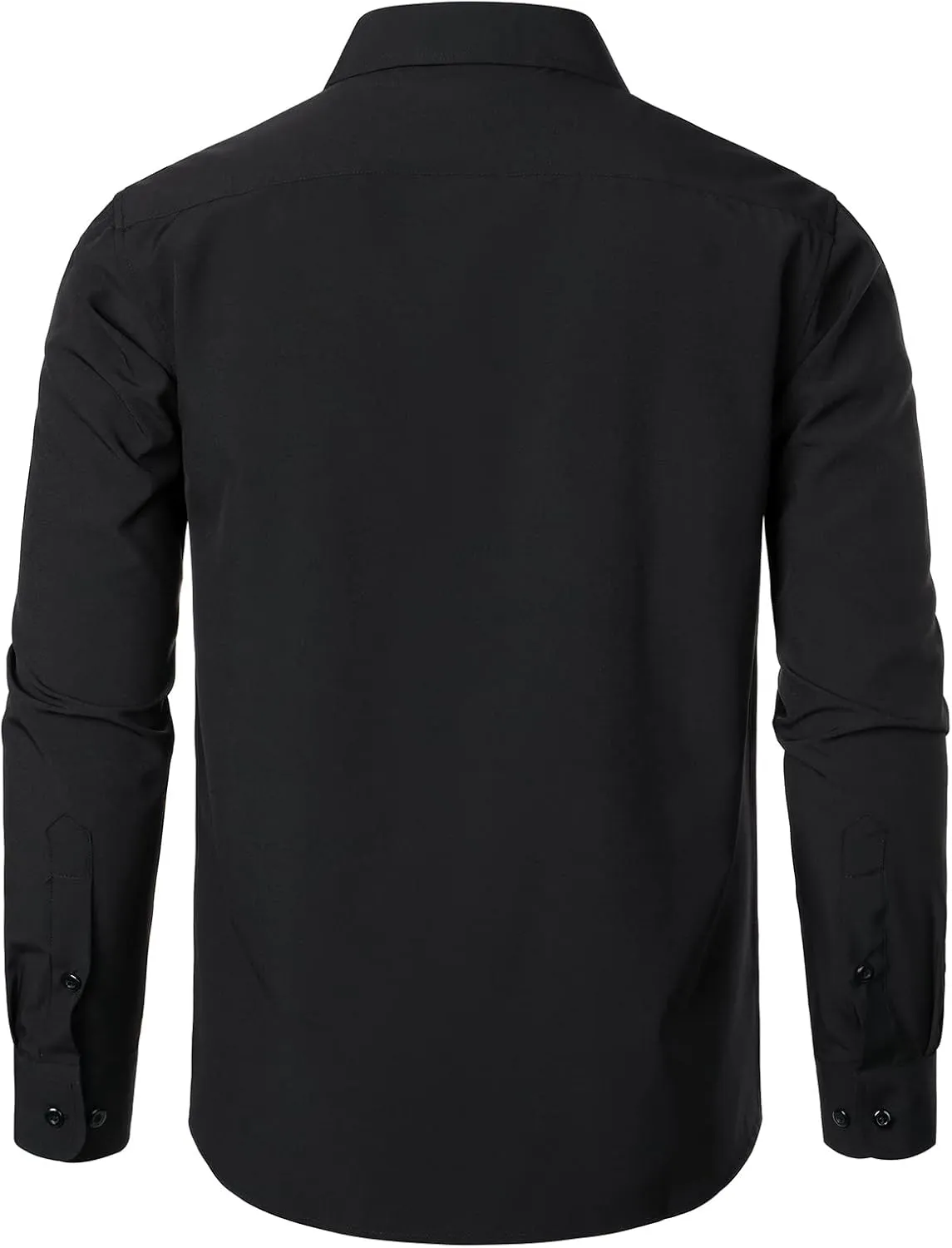 ZEROYAA Men's Regular Fit Dress Shirt Solid Wrinkle-Free Long Sleeve Casual Business Button Up Shirts with Pocket