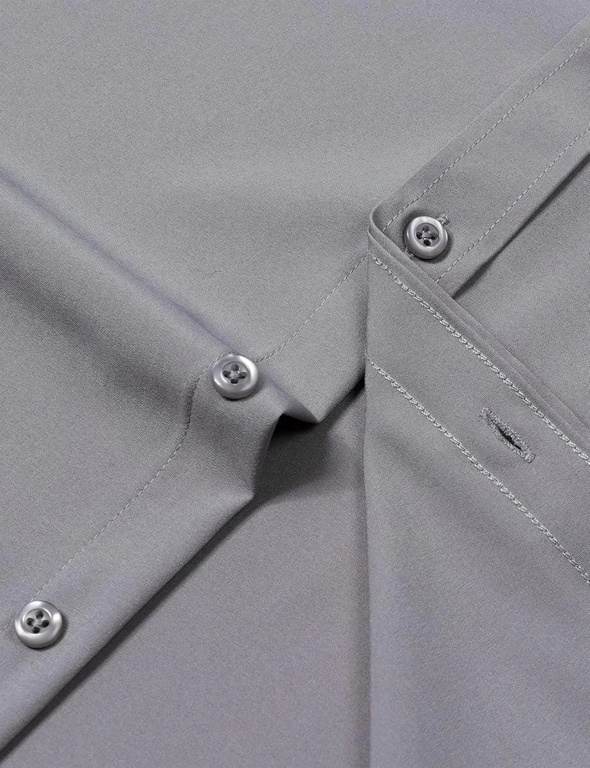 ZEROYAA Men's Regular Fit Dress Shirt Solid Wrinkle-Free Long Sleeve Casual Business Button Up Shirts with Pocket