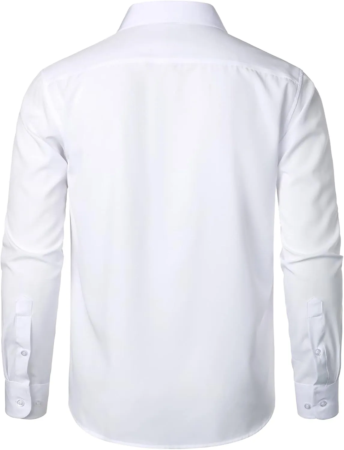 ZEROYAA Men's Regular Fit Dress Shirt Solid Wrinkle-Free Long Sleeve Casual Business Button Up Shirts with Pocket