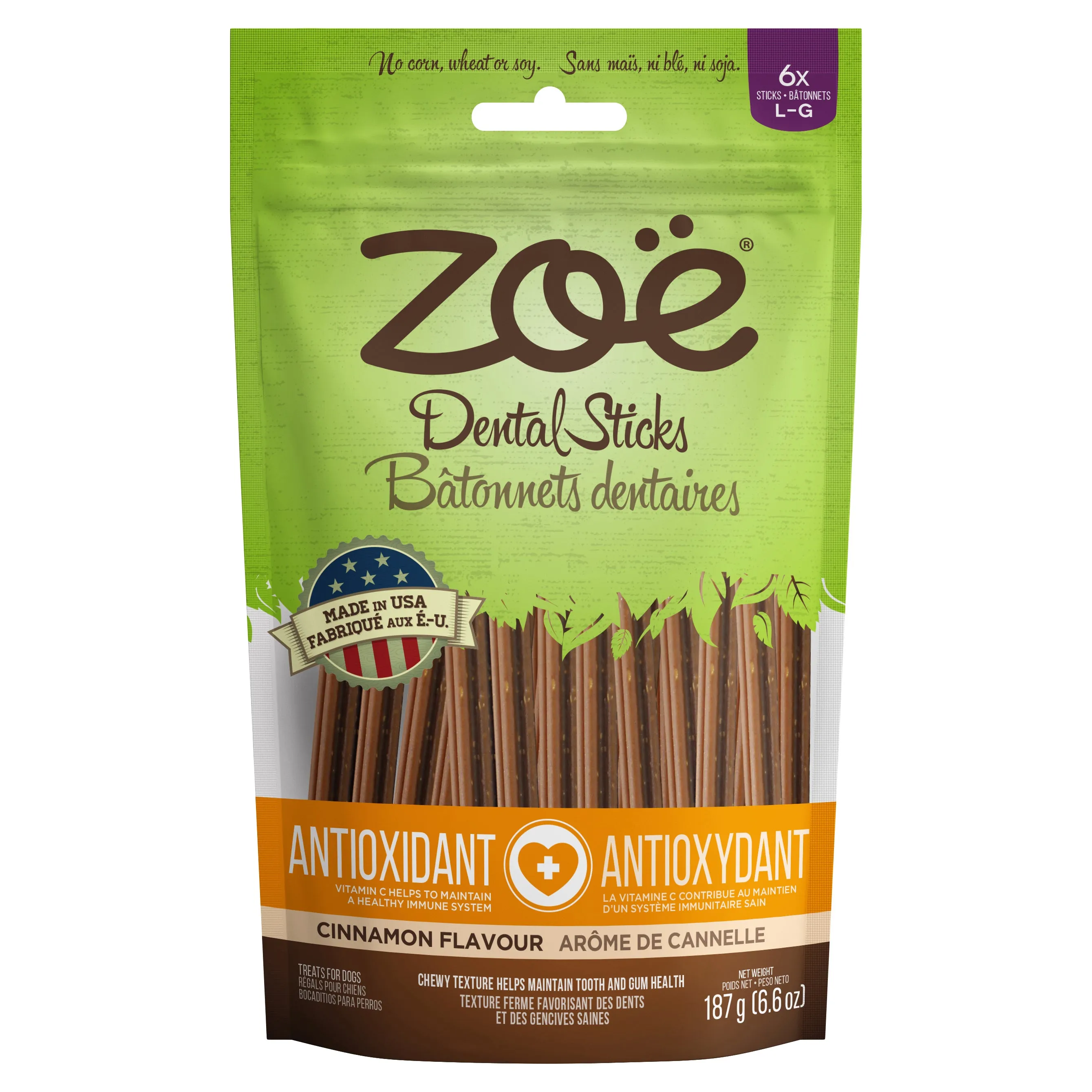 Zoe Antioxidant Dental Sticks - Cinnamon Flavor